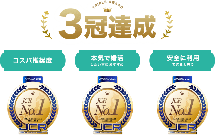 スマリッジ_婚活_オンライン婚活サービス部門で三冠達成